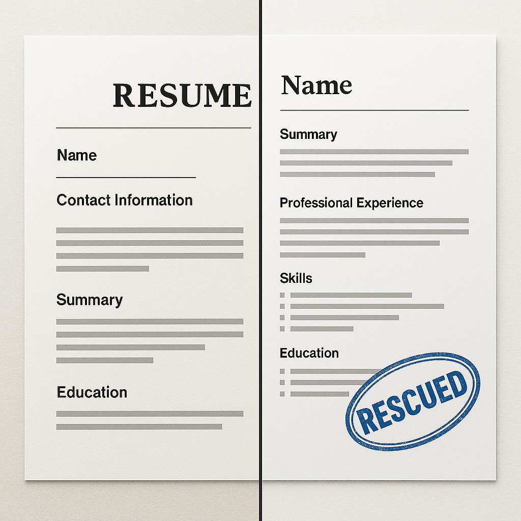 Step 2 – Resume Optimization