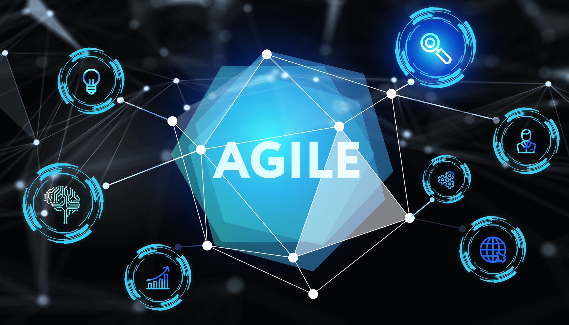 Business, Technology, Internet and network concept. Agile Software Development.